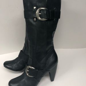 Kelly & Katie Black Leather Boots Size 10